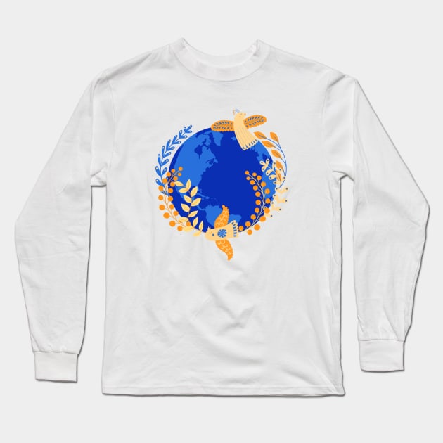 Love The Earth Long Sleeve T-Shirt by 1001Kites